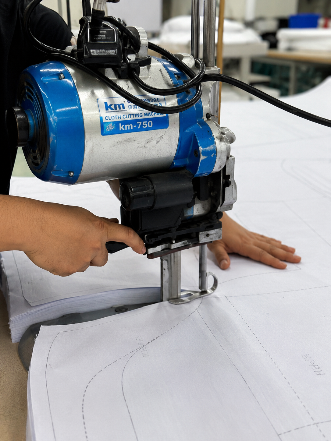 Cutting operations at Al Madni Textiles