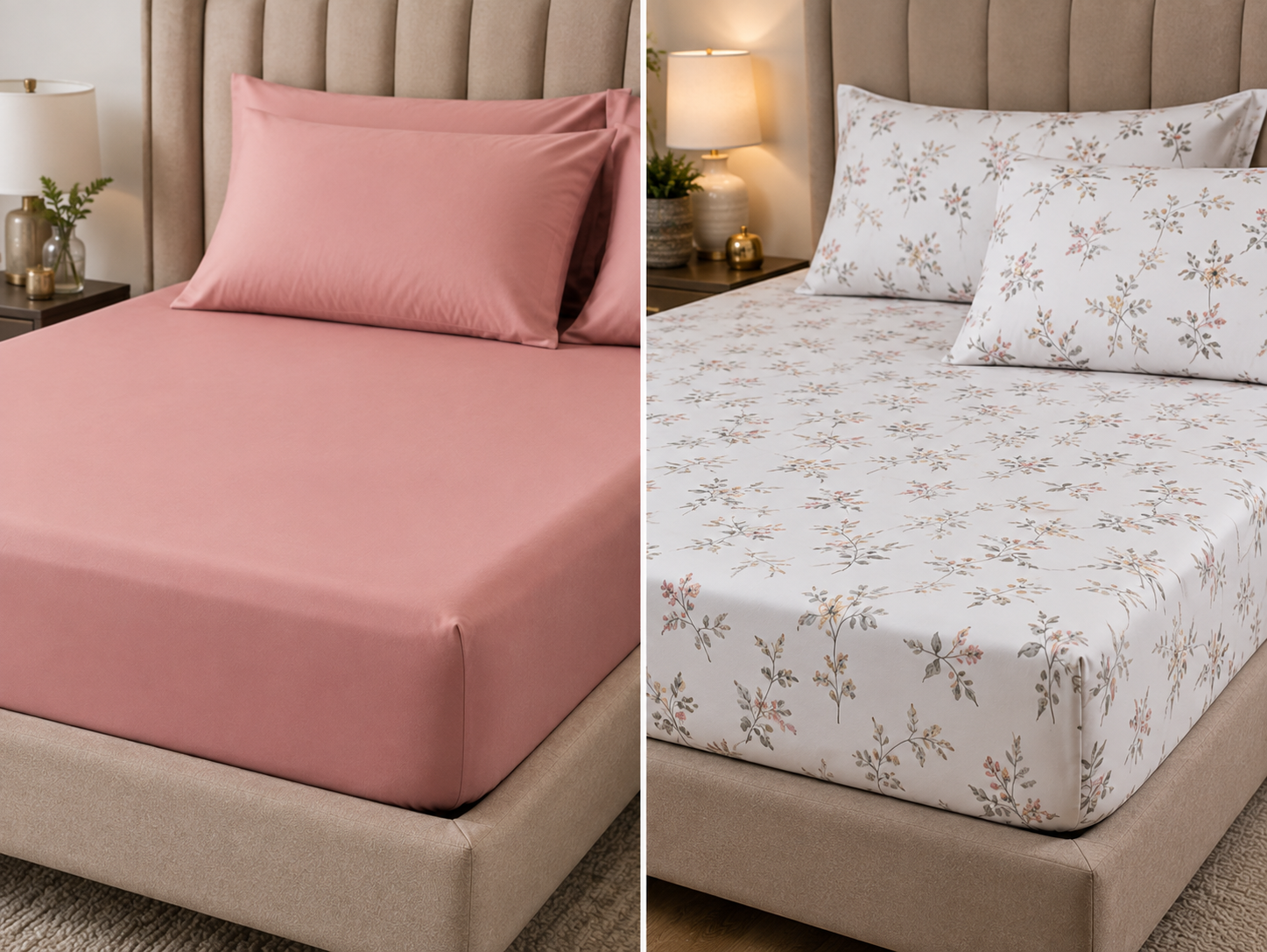 Melange heather bed sheet fabric