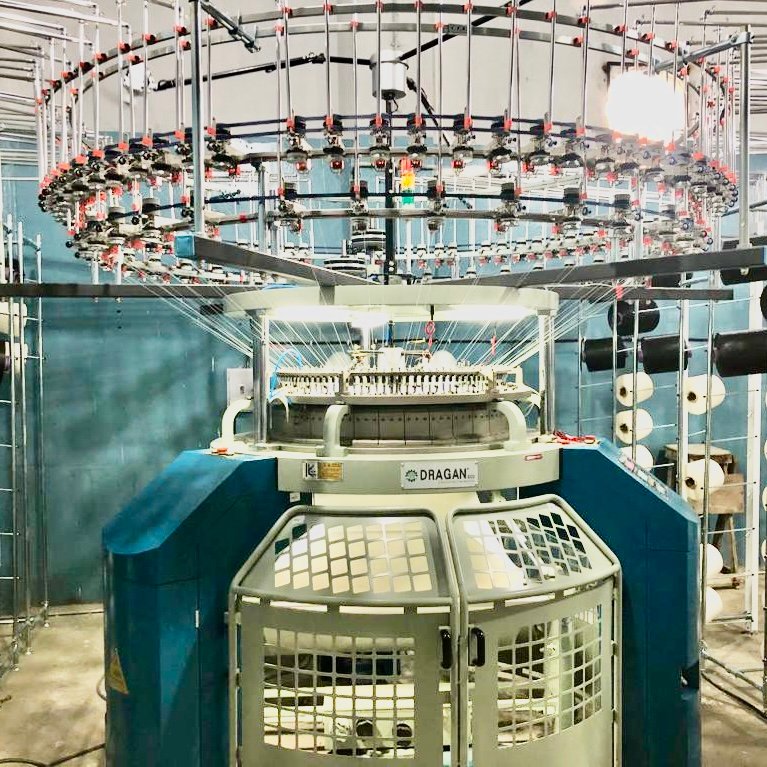Circular knitting production at Al Madni Textiles