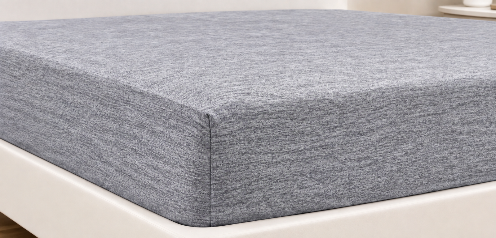 Melange bed sheet fabric texture