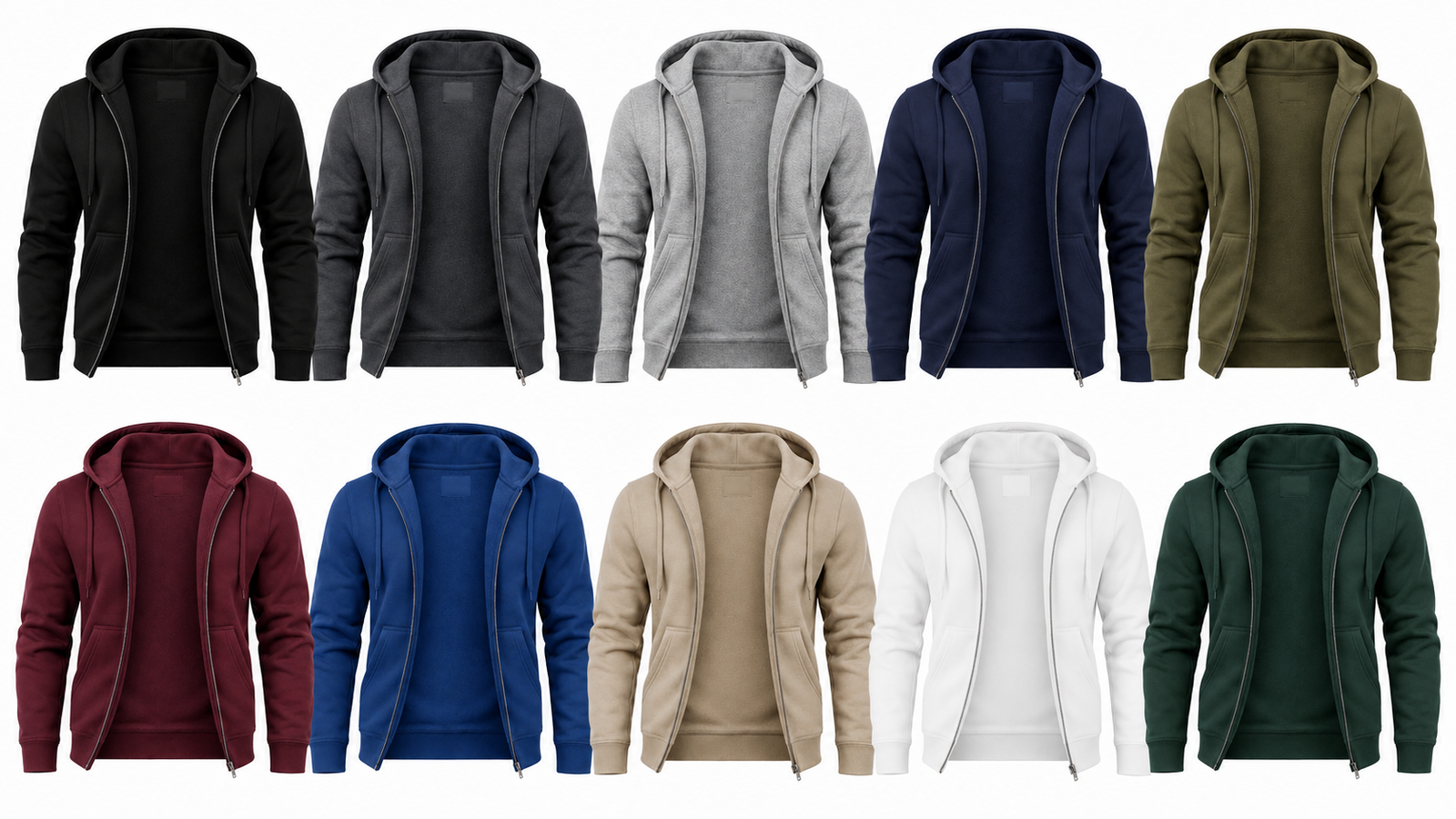 Zipper all colour range